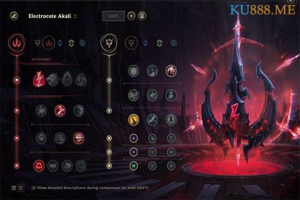 Tiêu điểm tướng: Hướng dẫn chơi akali mùa 11 3 Áp đảo + Chuẩn xác với Sốc điện khá phù hợp cho lối chơi của Akali