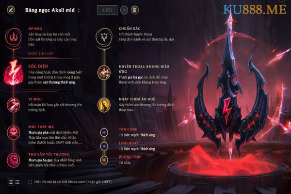 Bảng bổ trợ Akali mùa 11 - đâu mới là lựa chọn đúng đắn nhất? 3 Bảng ngọc Akali dồn dame với Sốc điện