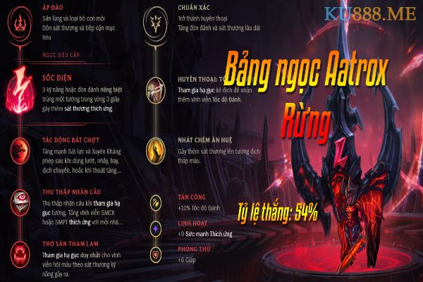 Hướng dẫn cách cộng bảng ngọc Aatrox mùa 11 chi tiết 2 Bảng ngọc đi rừng cho Aatrox