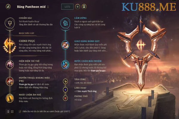 Cách build bảng ngọc Pantheon mùa 11 - Chinh Phục hay Sốc Điện? 3 Bảng ngọc Pantheon đấu sĩ hoàn chỉnh
