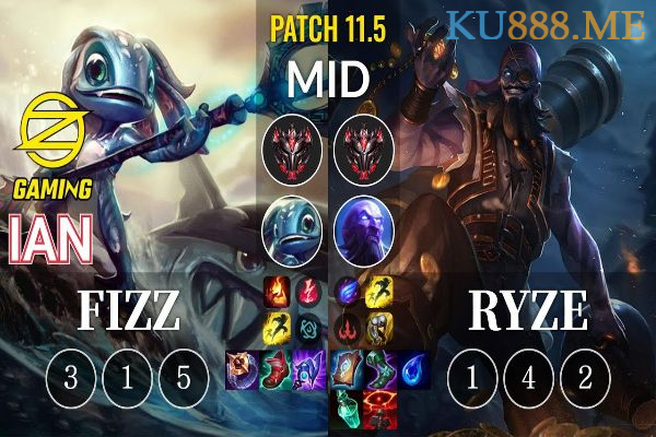 Điểm danh những vị tướng khắc chế Fizz mùa 11 hiệu quả 2 Ryze được xem là đối thủ nặng ký của Fizz