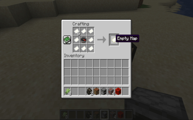 Hướng dẫn cách làm bản đồ trong Minecraft 2 Công thức chế tạo bản đồ