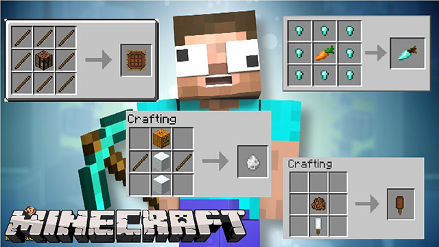 Tầm quan trọng của các công thức chế tạo trong Minecraft 2 công thức chế tạo khối