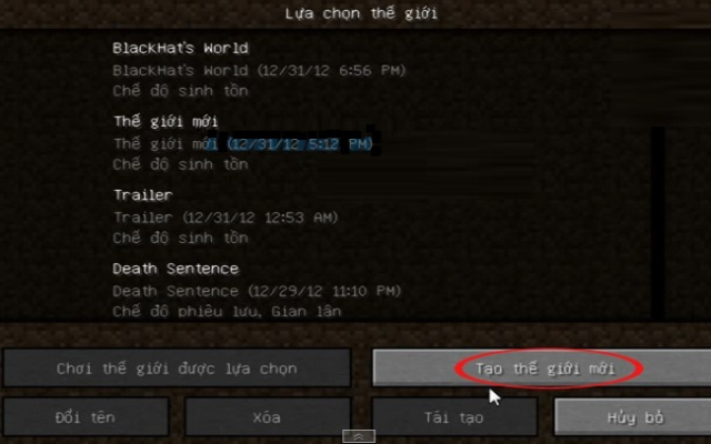 Cấu hình chơi Minecraft mượt mà, ổn định nhất 2 Có nhiều thế giới và chế độ chơi cho người chơi lựa chọn