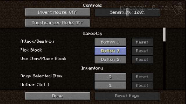 Các phím tắt trong Minecraft hữu dụng nhất cho người chơi 2 phím thao tác với Inventory
