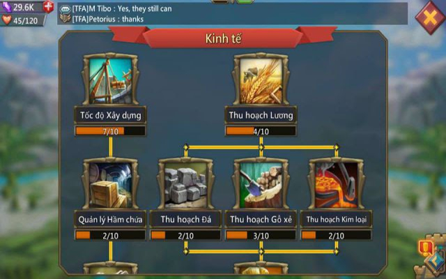 Hướng dẫn những cách huấn luyện lính nhanh trong Lord Mobile 3 Nâng cấp các kỹ năng để nhanh chóng gia tăng sức mạnh