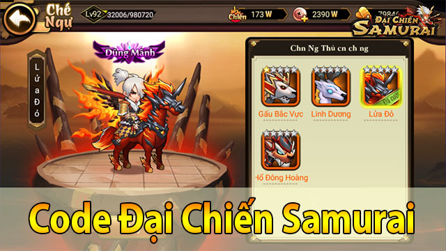 Code Đại Chiến Samurai - Bí kíp chinh phục game thẻ tướng đỉnh cao 2 Code Đại Chiến Samurai
