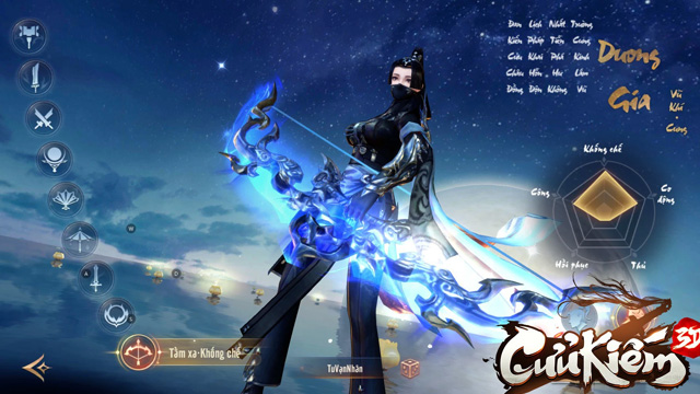 Cửu Kiếm 3D - Game nhập vai bom tấn với đồ họa đẹp ngây ngất 9 Dương Gia sử dụng cung trong Cửu Kiếm 3D