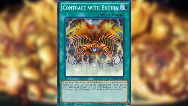 Những bí mật về lá bài Exodia, vị thần sức mạnh bị xiềng xích 3 Contract with Exodia, lá bài bắt buộc để triệu hồi Exodia
