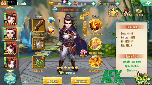 Tiếu Ngạo Độc Tôn - Game chiến thuật đỉnh cao về thế giới võ lâm 2 Tiếu Ngạo Độc Tôn theo lối chơi thẻ bài