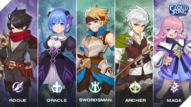 Hướng dẫn tải game Vân Thành Chi Ca đồ họa siêu dễ thương 3 Vân Thành Chi Ca có tổng cộng 5 class nhân vật